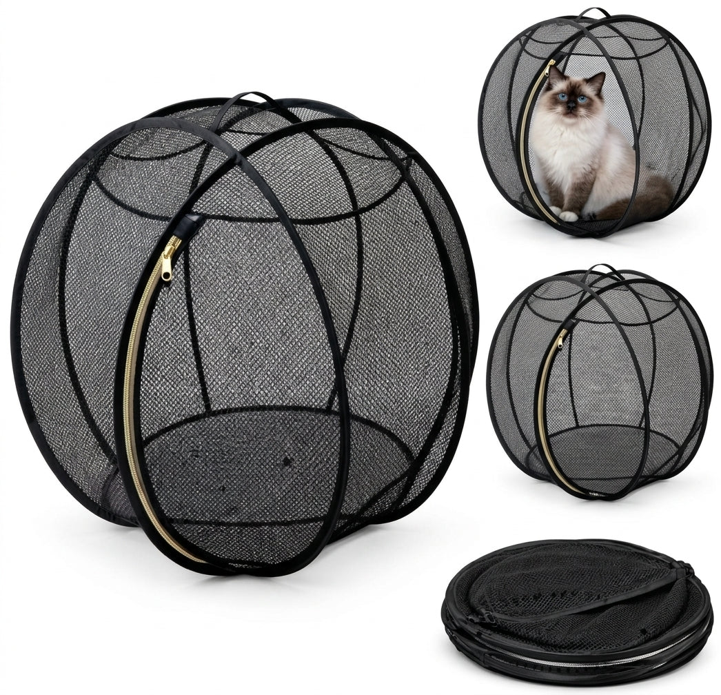 Pop-Up Rolling Cat Playpen