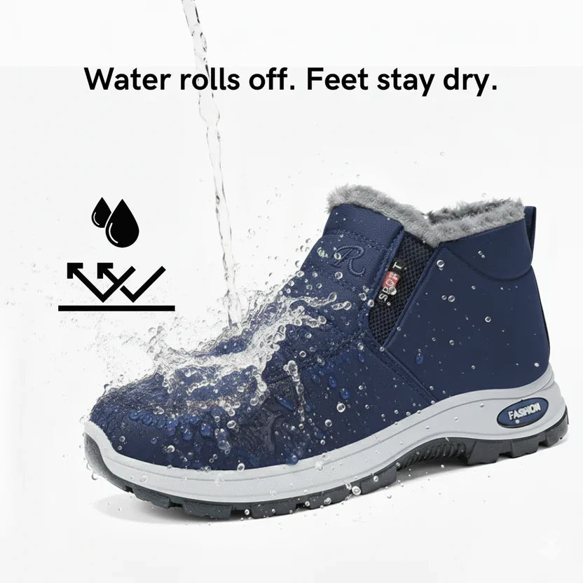 Quilted Waterproof Slip-On Ankle Boots