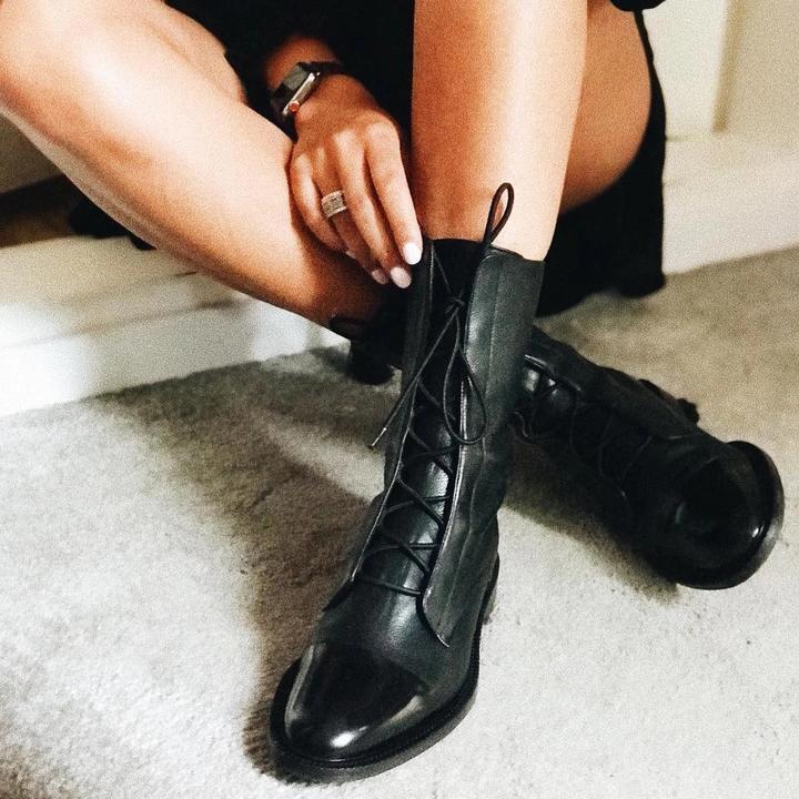Elegant Lace-Up Ankle Boots