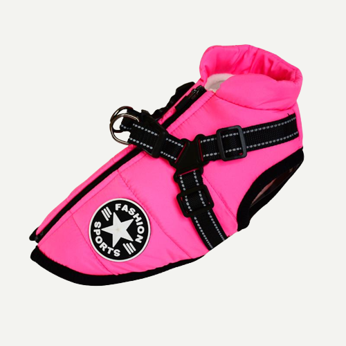 Dog Jacket | Wind & Water Resistant | Integrated Harness