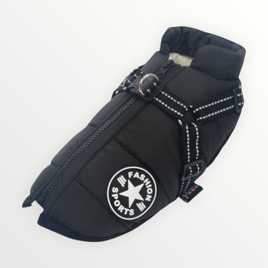 Dog Jacket | Wind & Water Resistant | Integrated Harness