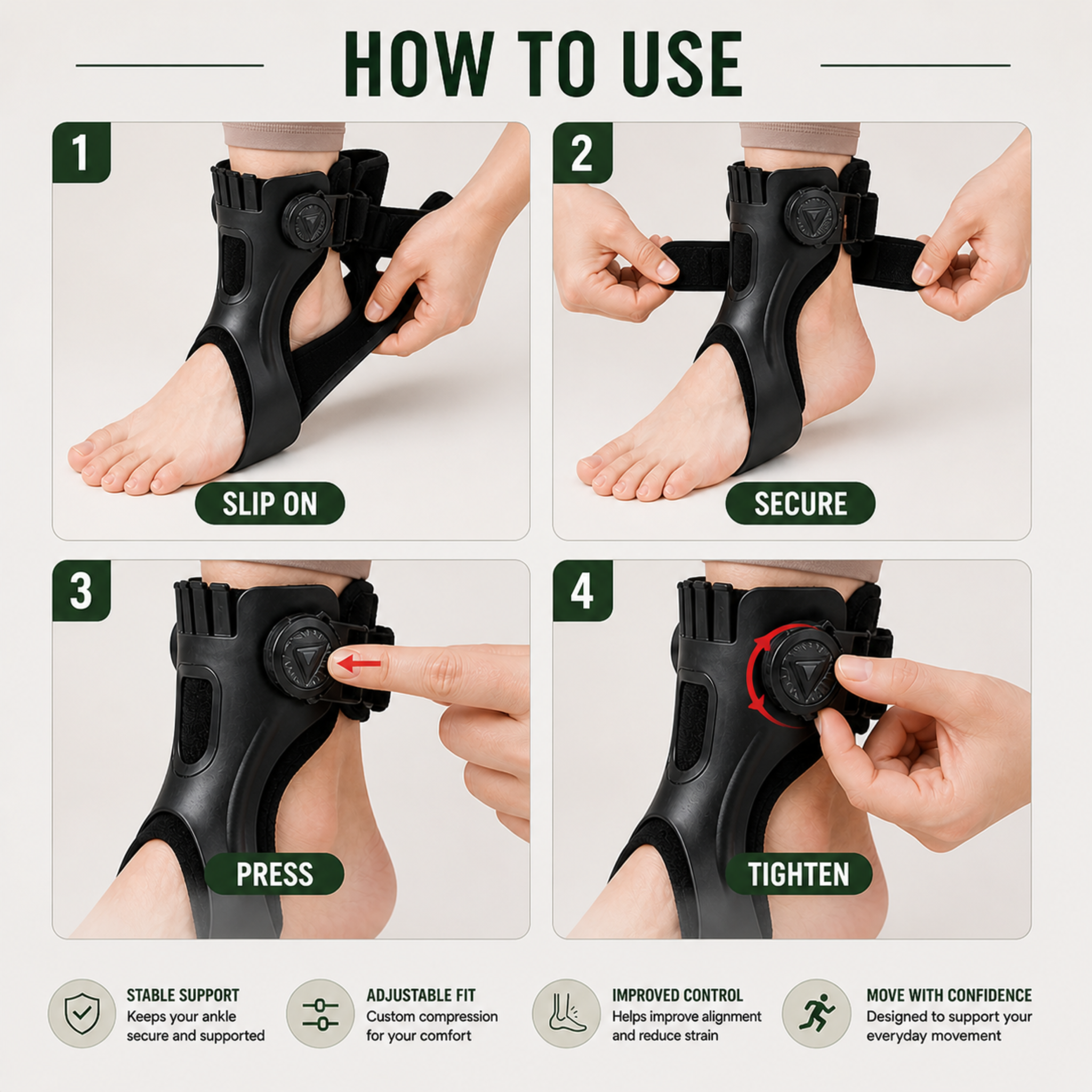 Nordspur | OrthoLift Adjustable Ankle Stabilizing Brace