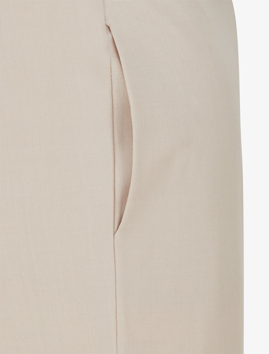 High-Waisted Straight Trousers with Belt