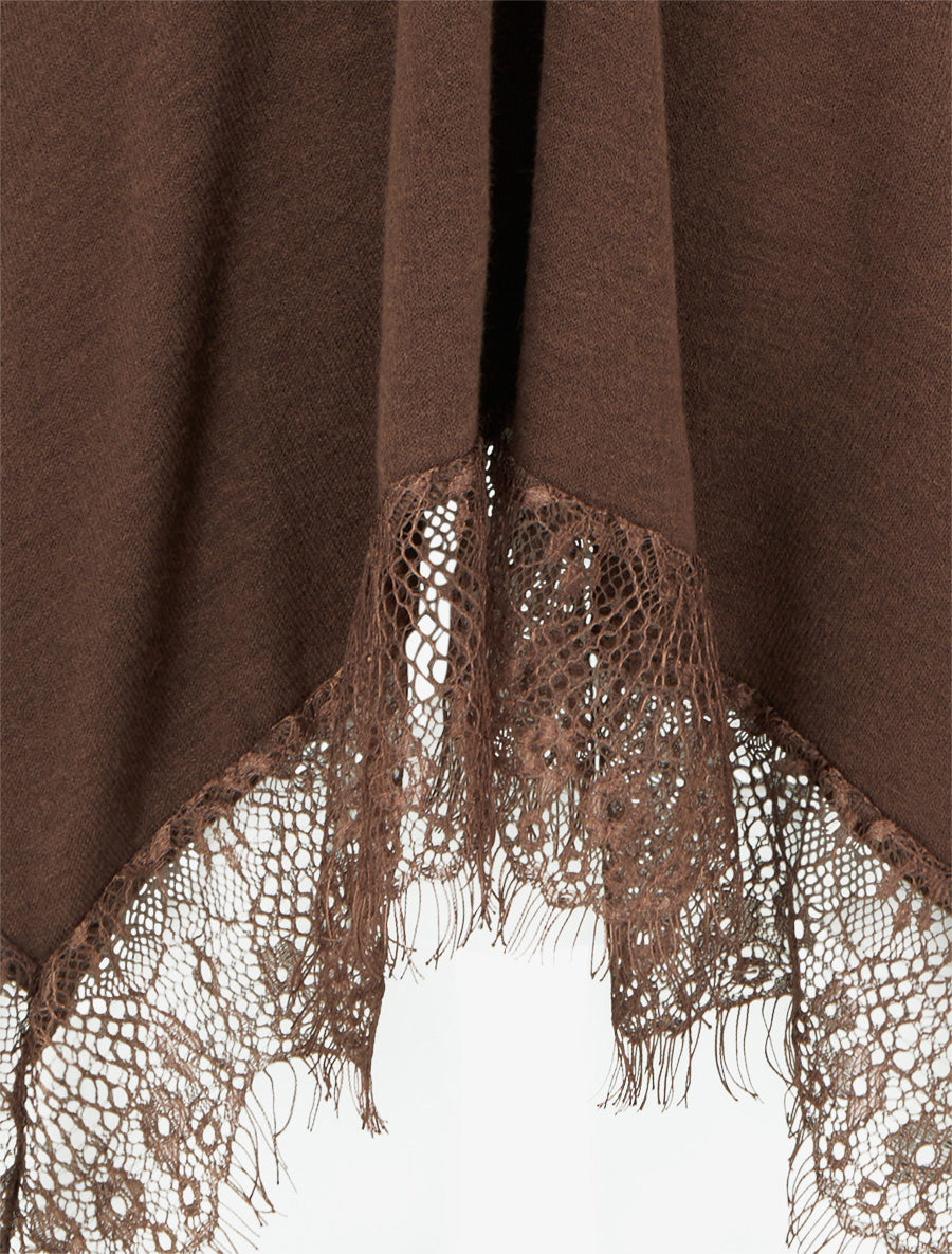 Fine Ruched V-Neck Sweater