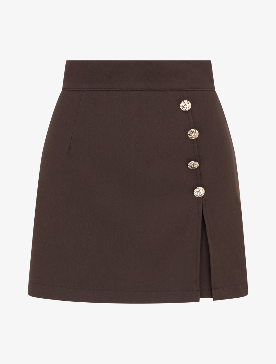 High-Waisted Skort with Slit
