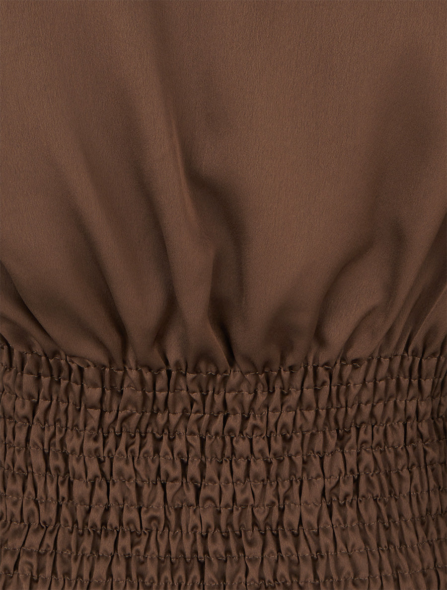 Satin Long Sleeve Button-Cuff Top