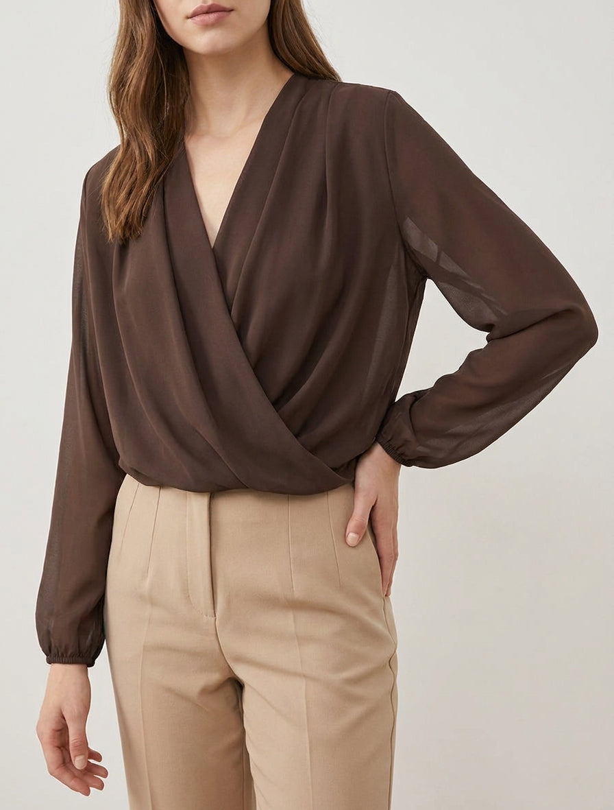 Asymmetrical Draped Balloon Top