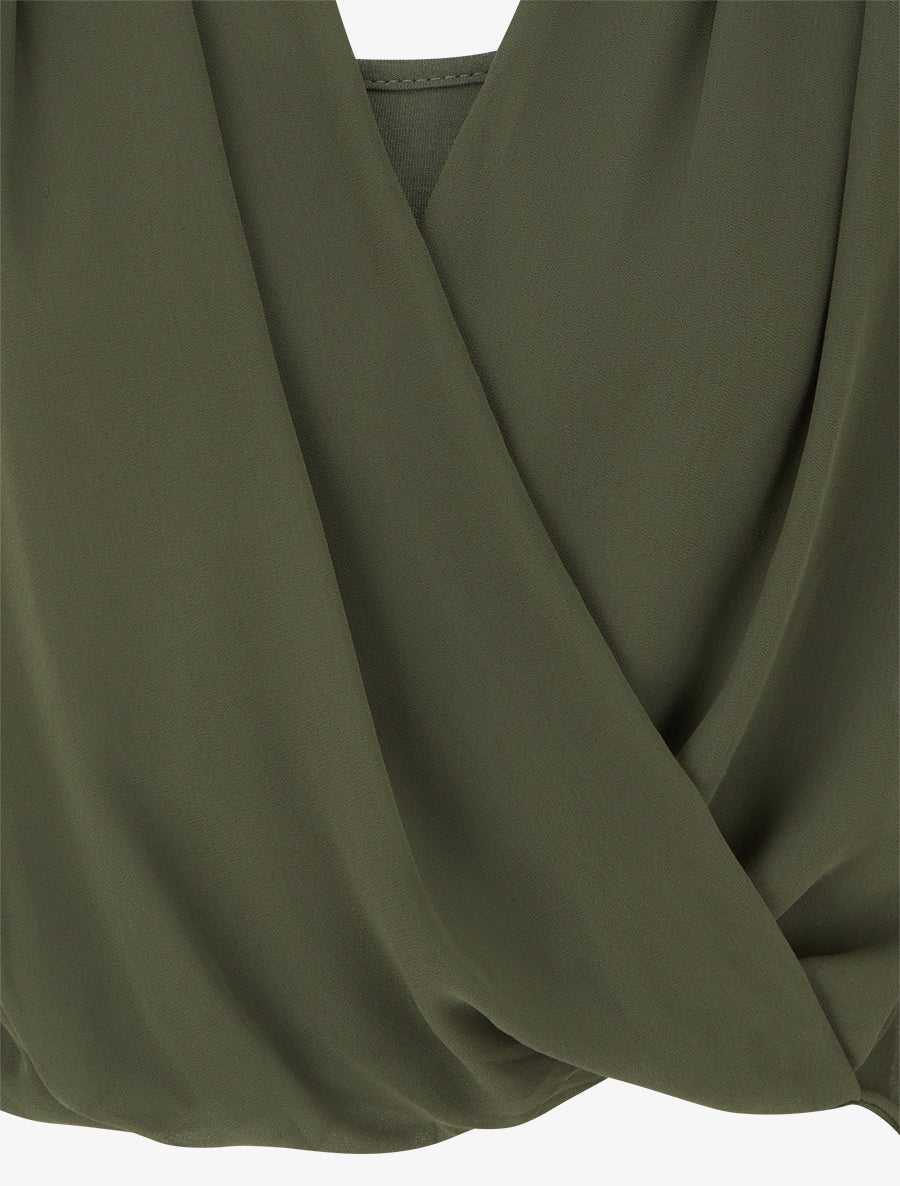 Long-Sleeved Voile Bubble Top
