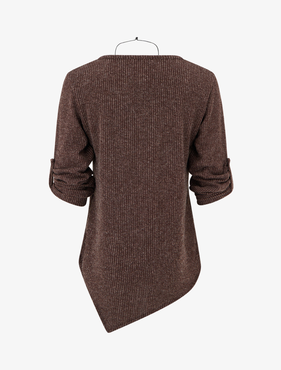 Ribbed Round Neck Sweater