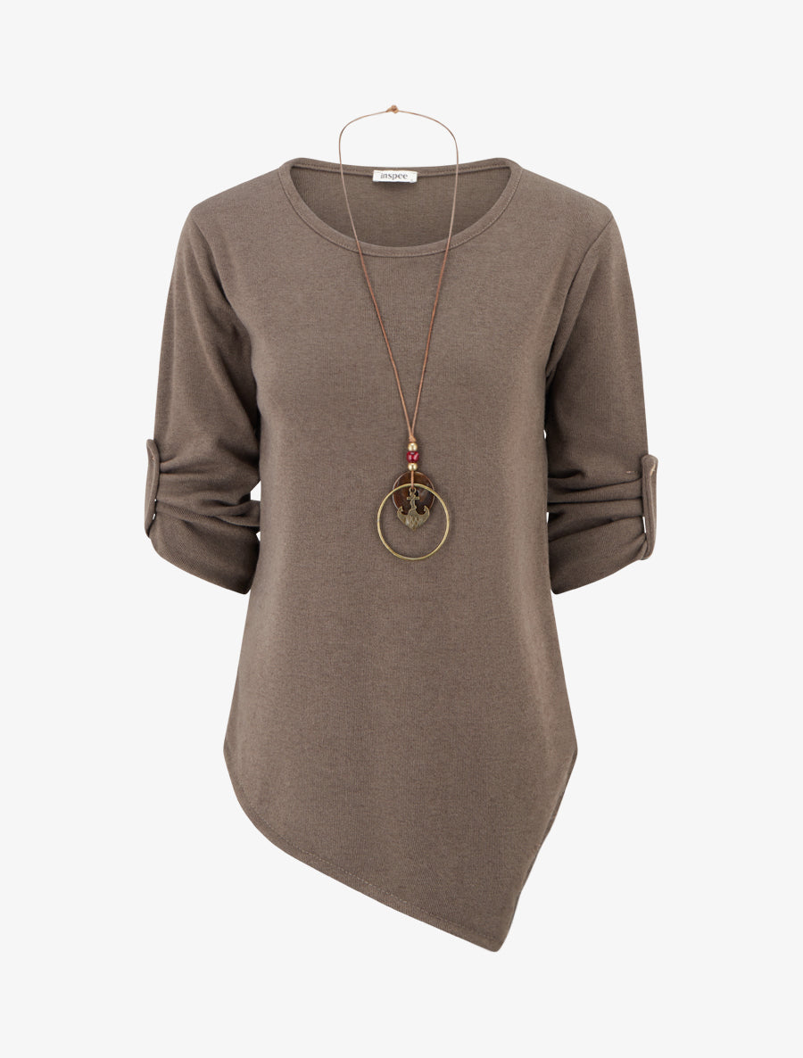 Asymmetric Straight Cut Sweater