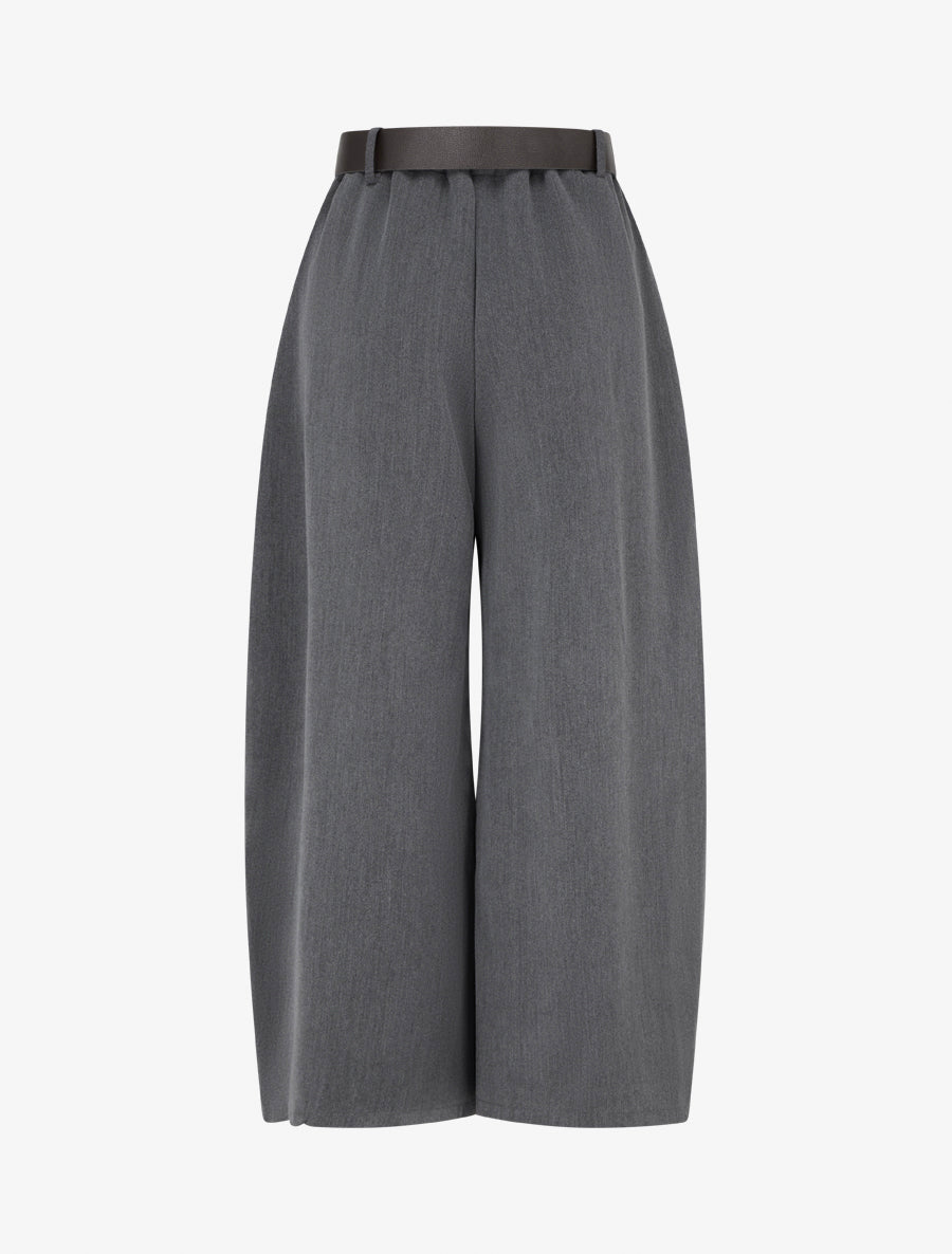 Wide-Leg Trousers with Elasticated Waist