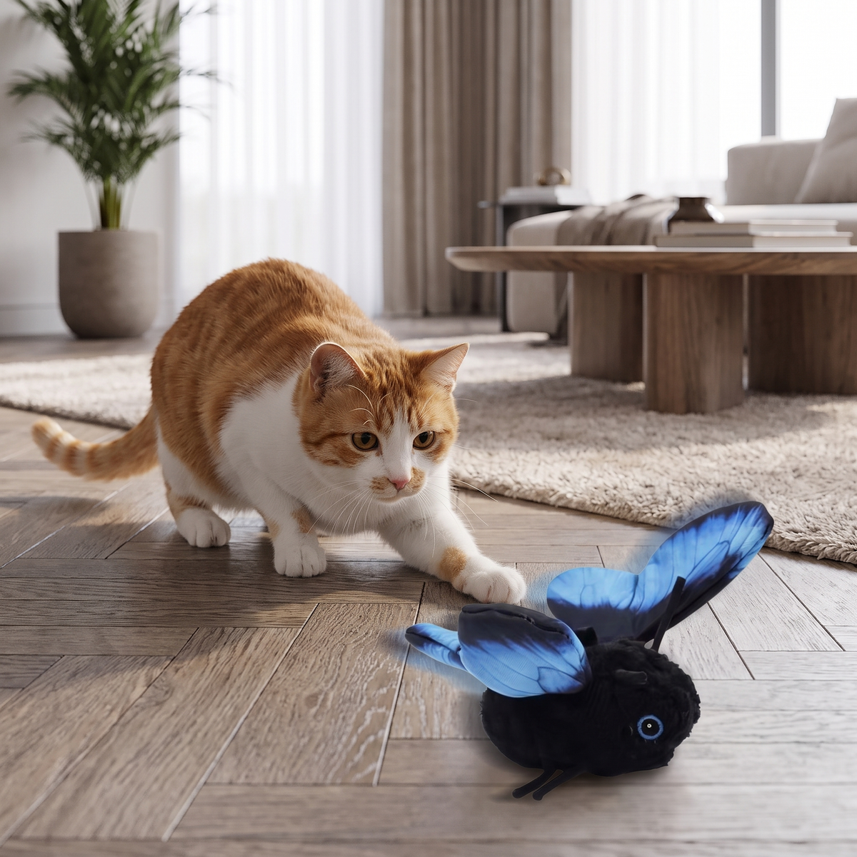 Interactive Fluttering Butterfly Cat Toy β Automatic Flying Teaser