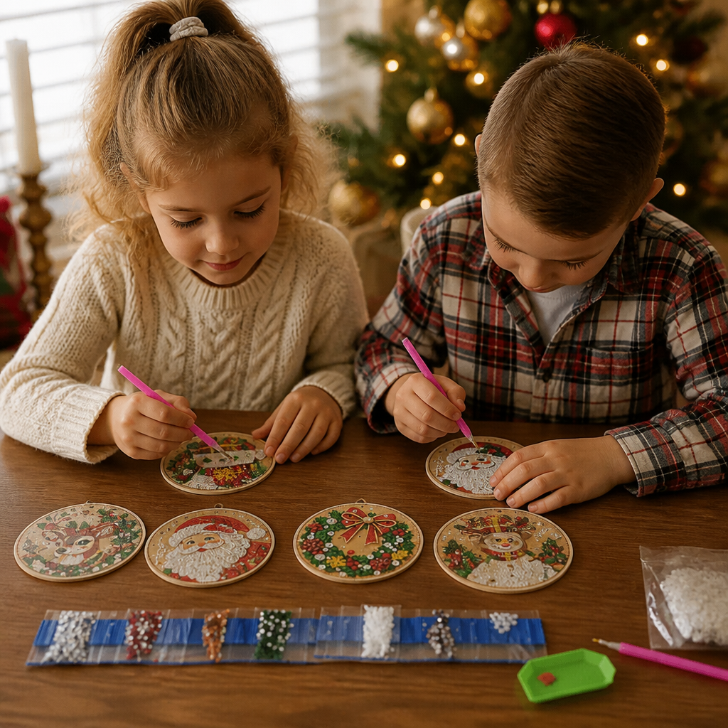 DIY Christmas Diamond Painting Ornament Kit β Festive Tree Hanging Decorations