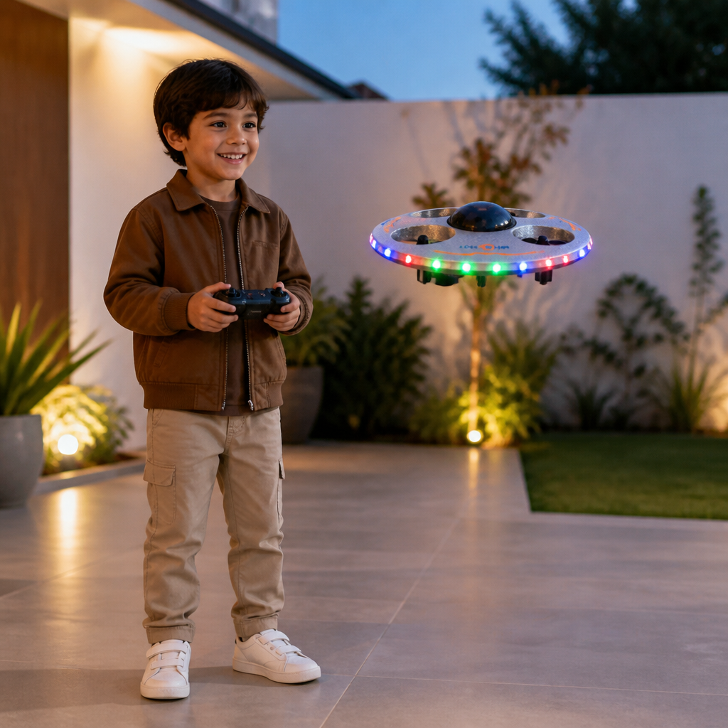 Flying Disc Drone with LED and Remote Control