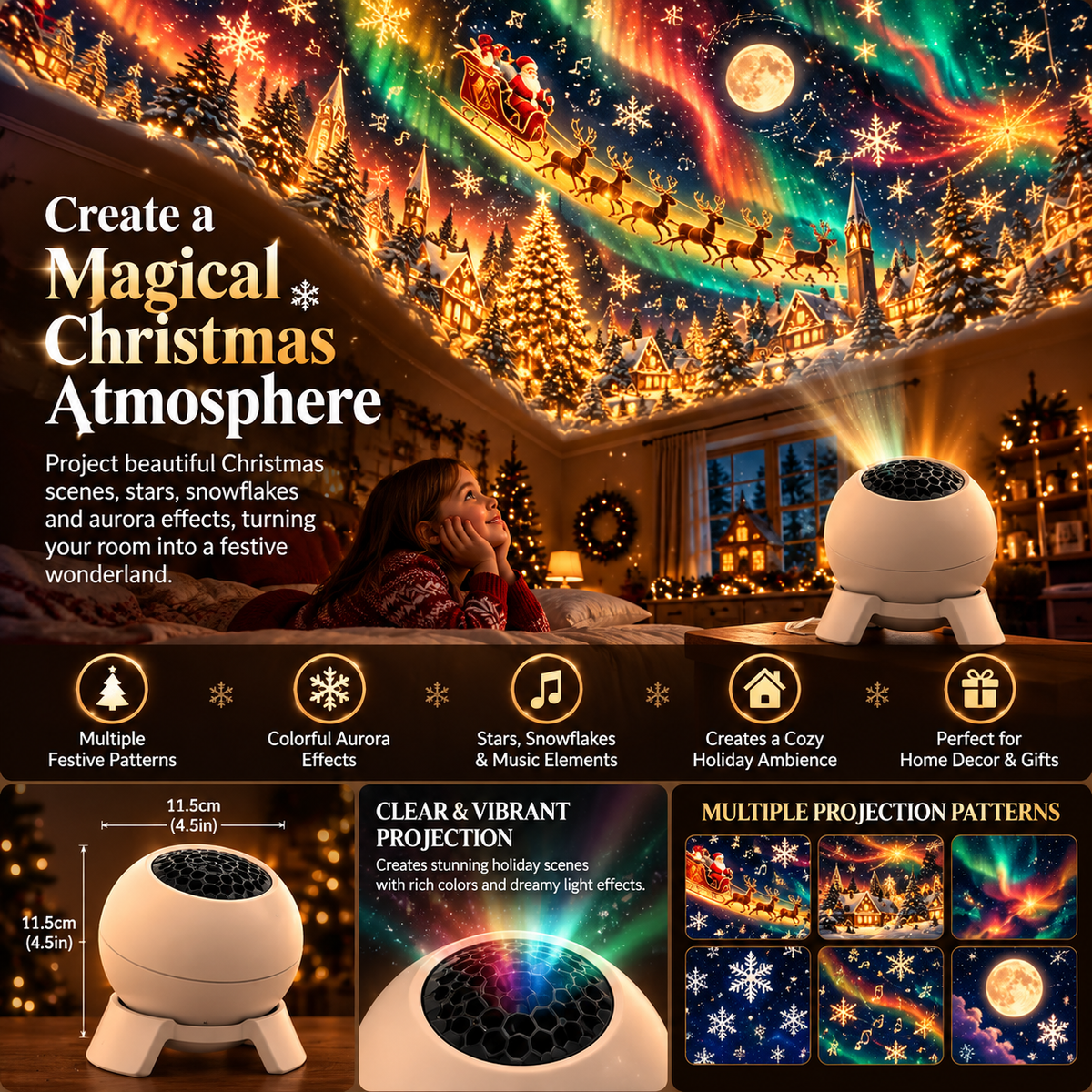 Lumivane | Dreamy Christmas Projector for Calm Winter Evenings at Home