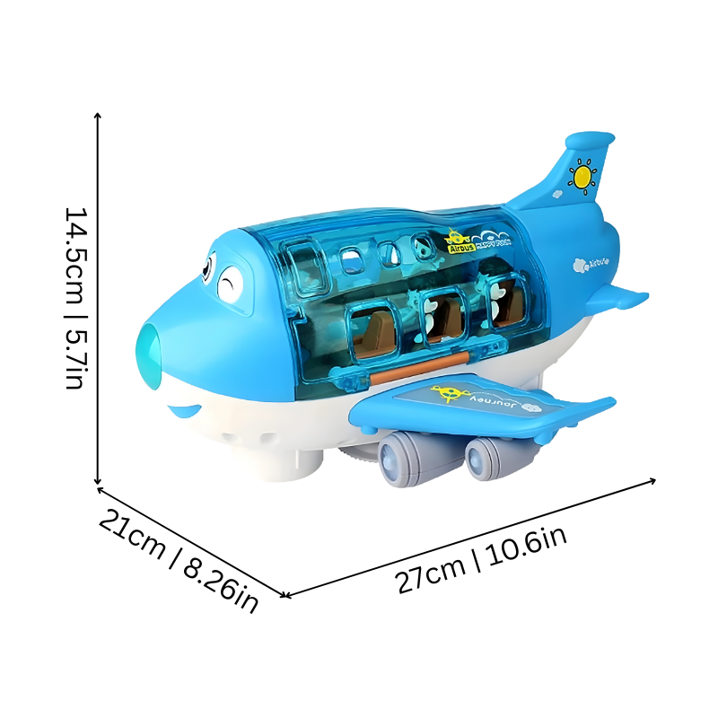 Electric Airplane with Lights, Music & Obstacle Avoidance