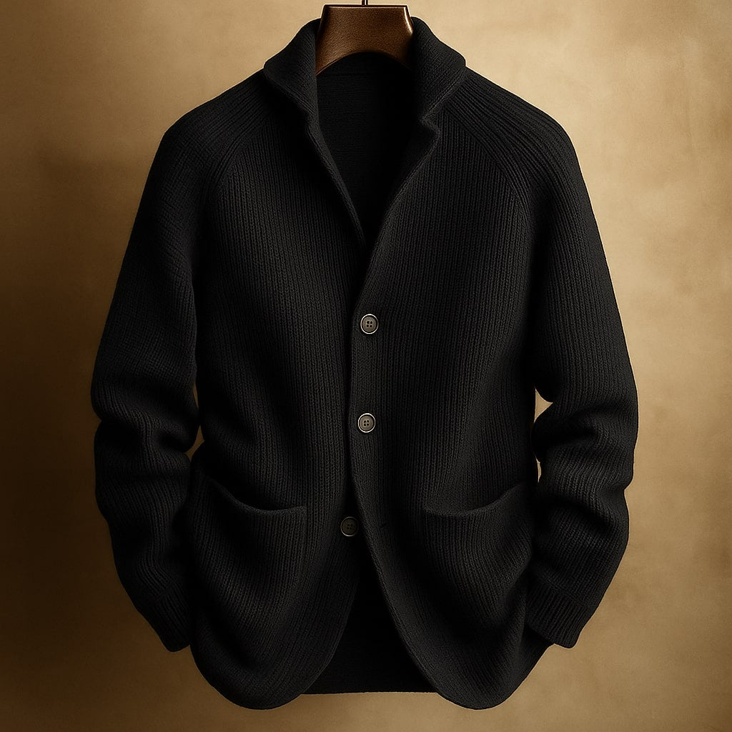 Hugo Ribbed Wool Cardigan