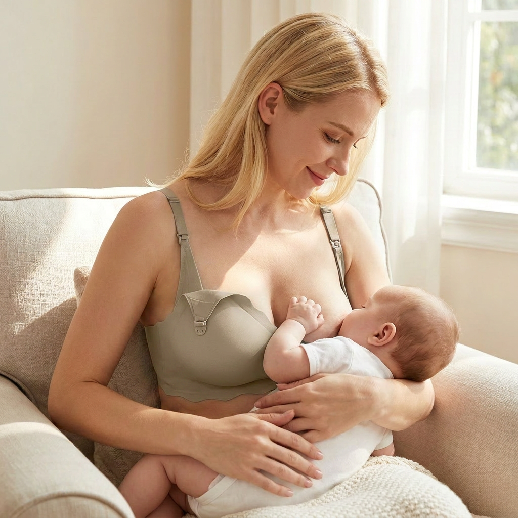 Seamless Nursing & Maternity Bra β Wireless, Supportive and Comfortable with Push-Up Effect