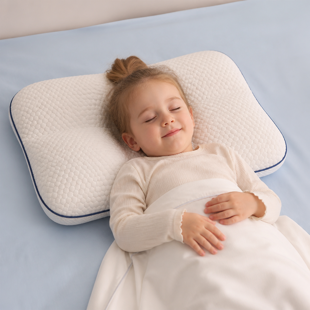 Ergonomic Children's Memory Foam Pillow with Neck Support