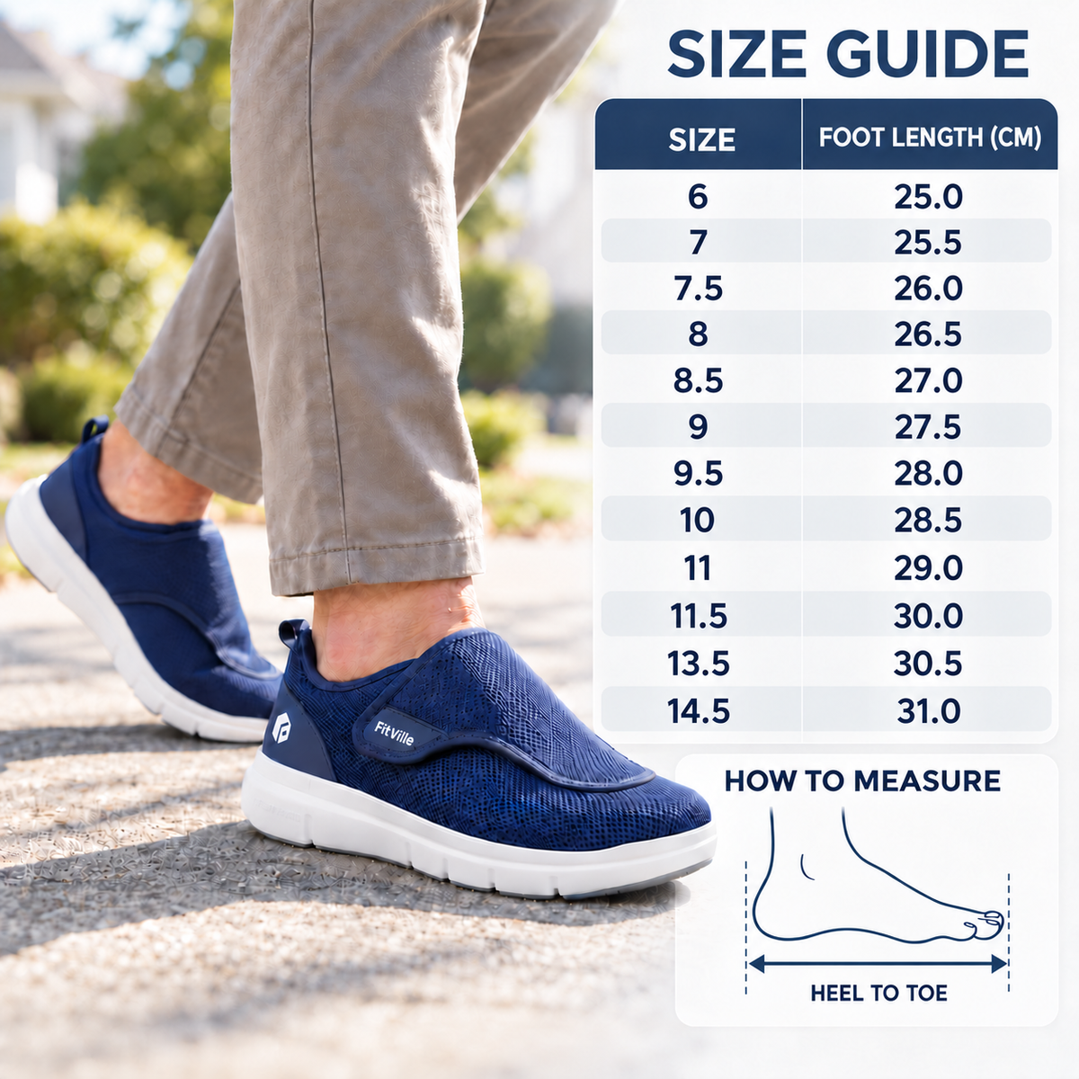 Nordspur | Widestryde Extra Wide Adjustable Walking Shoe For Men