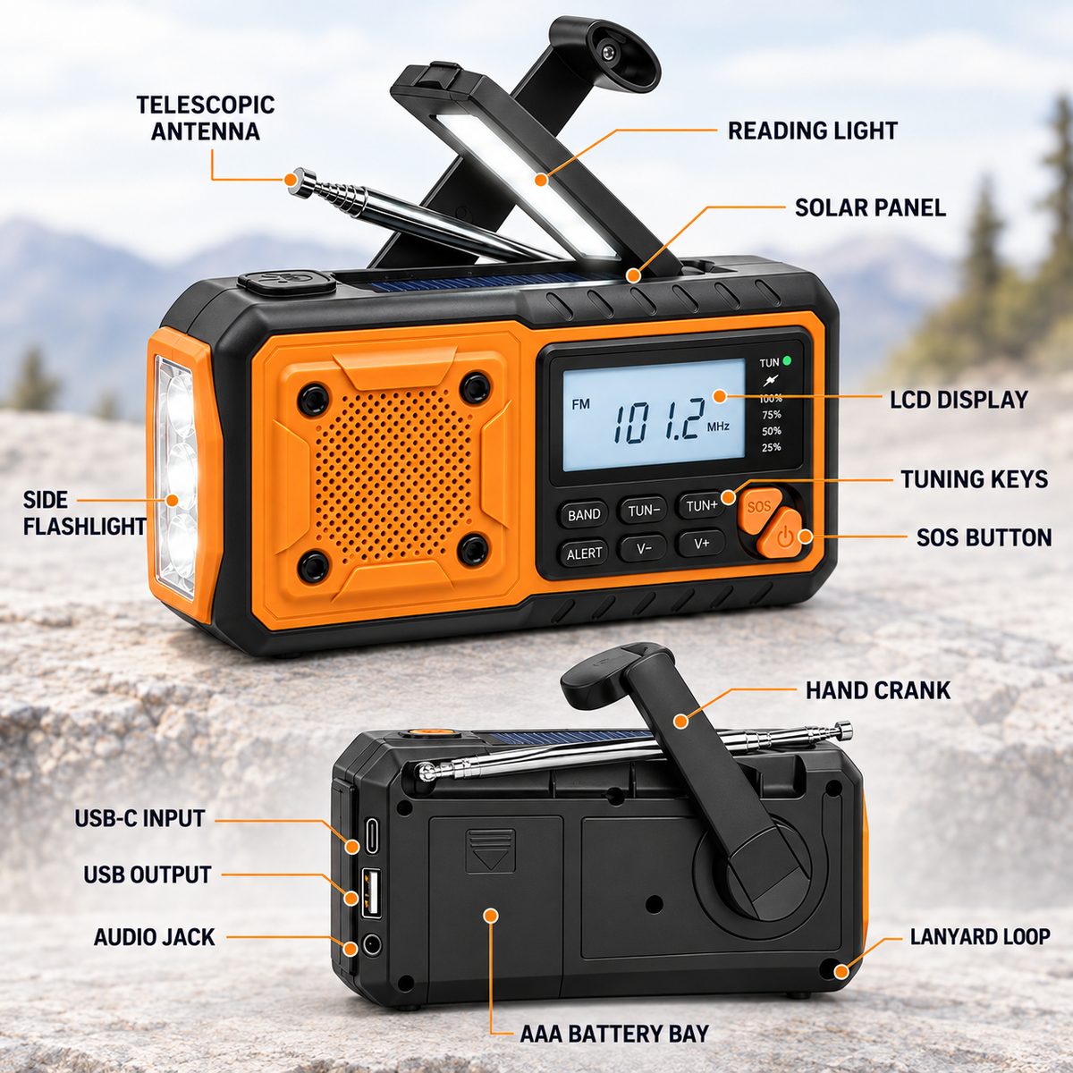 Nordspur | Solavox Portable Emergency Crank Radio