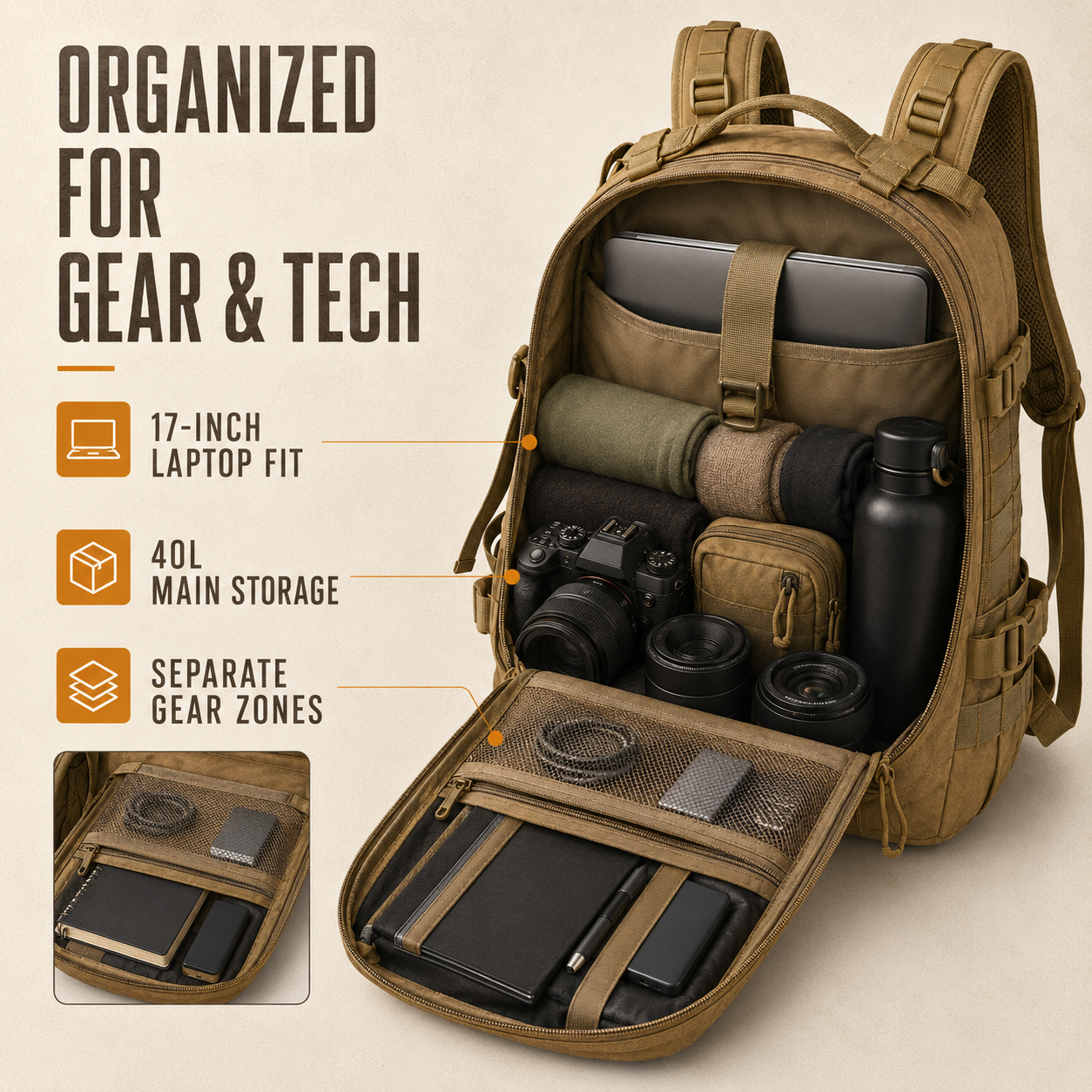 Nordspur | 40 Liter Tactical Backpack