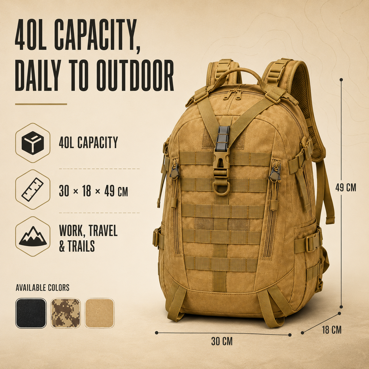 Nordspur | 40 Liter Tactical Backpack