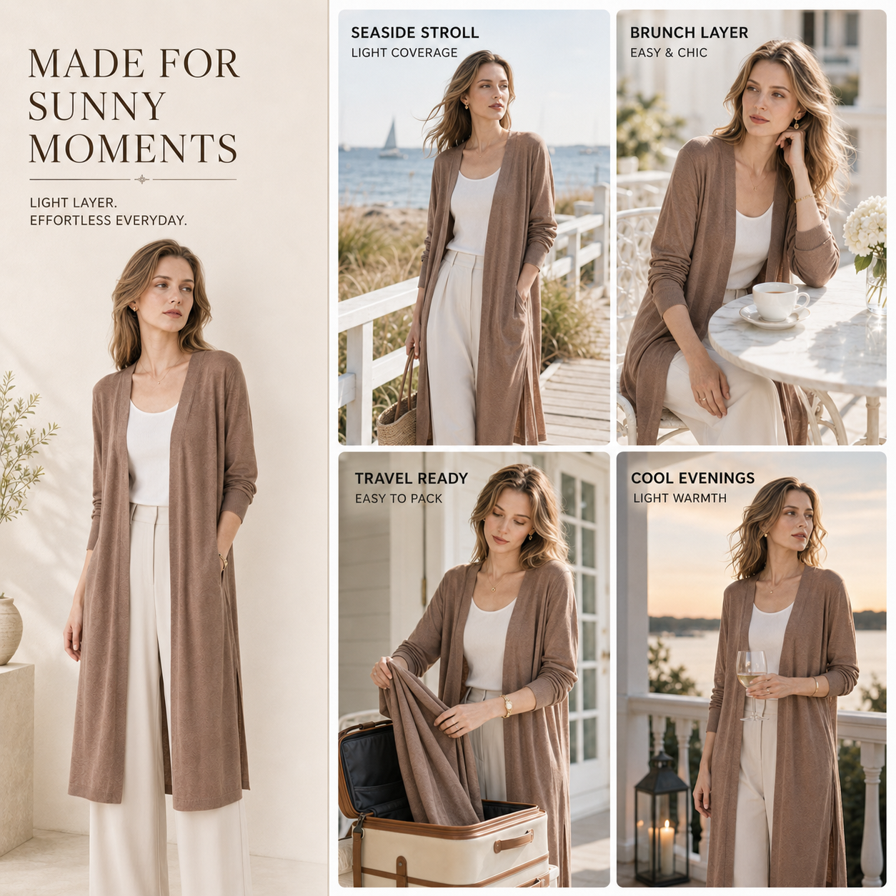 Nordspur | Aerisell Longline Open Front Cardigan