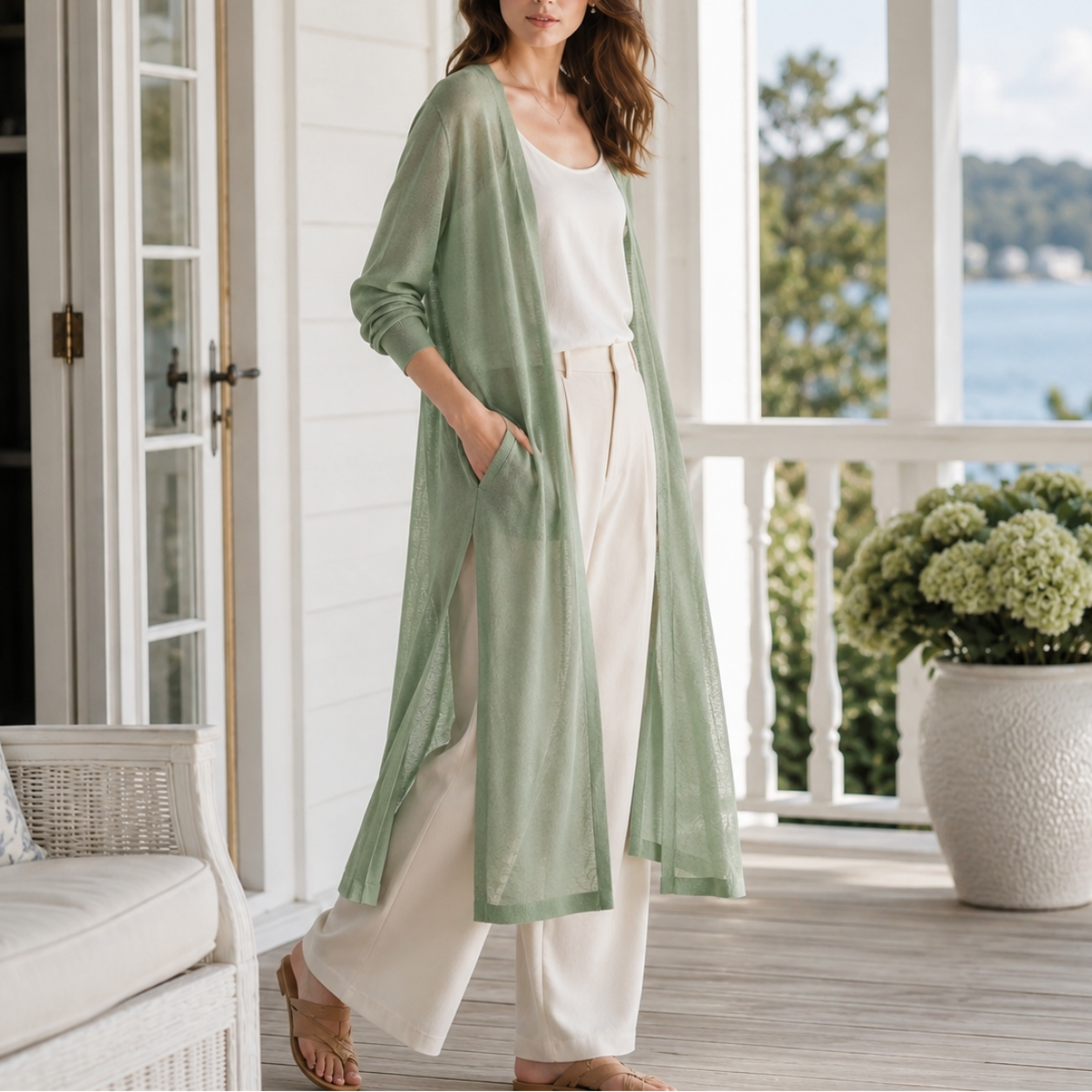 Nordspur | Aerisell Longline Open Front Cardigan