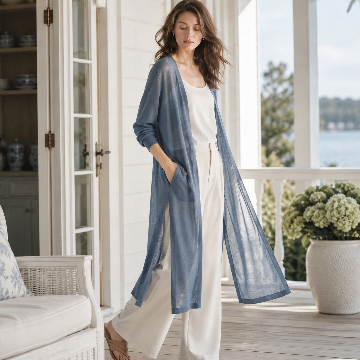 Nordspur | Aerisell Longline Open Front Cardigan