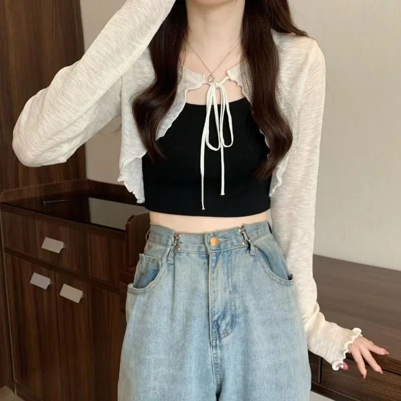 Nordspur | Aeriya Cropped Thin Knit Cardigan