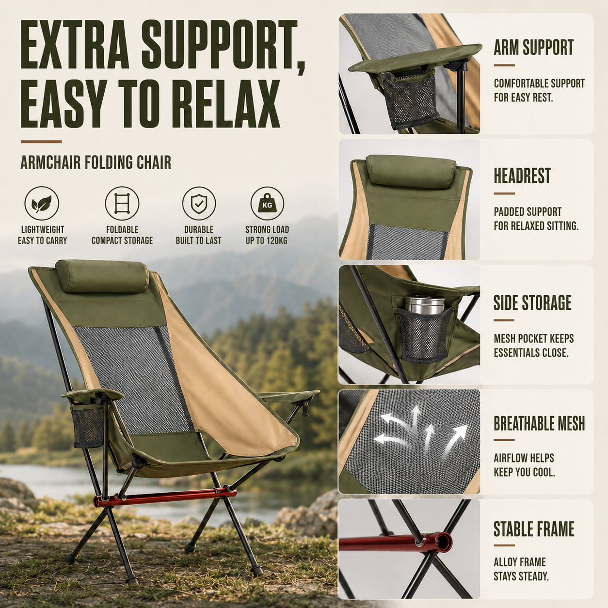 Nordspur | Aeroluna Ultralight Folding Highback Chair