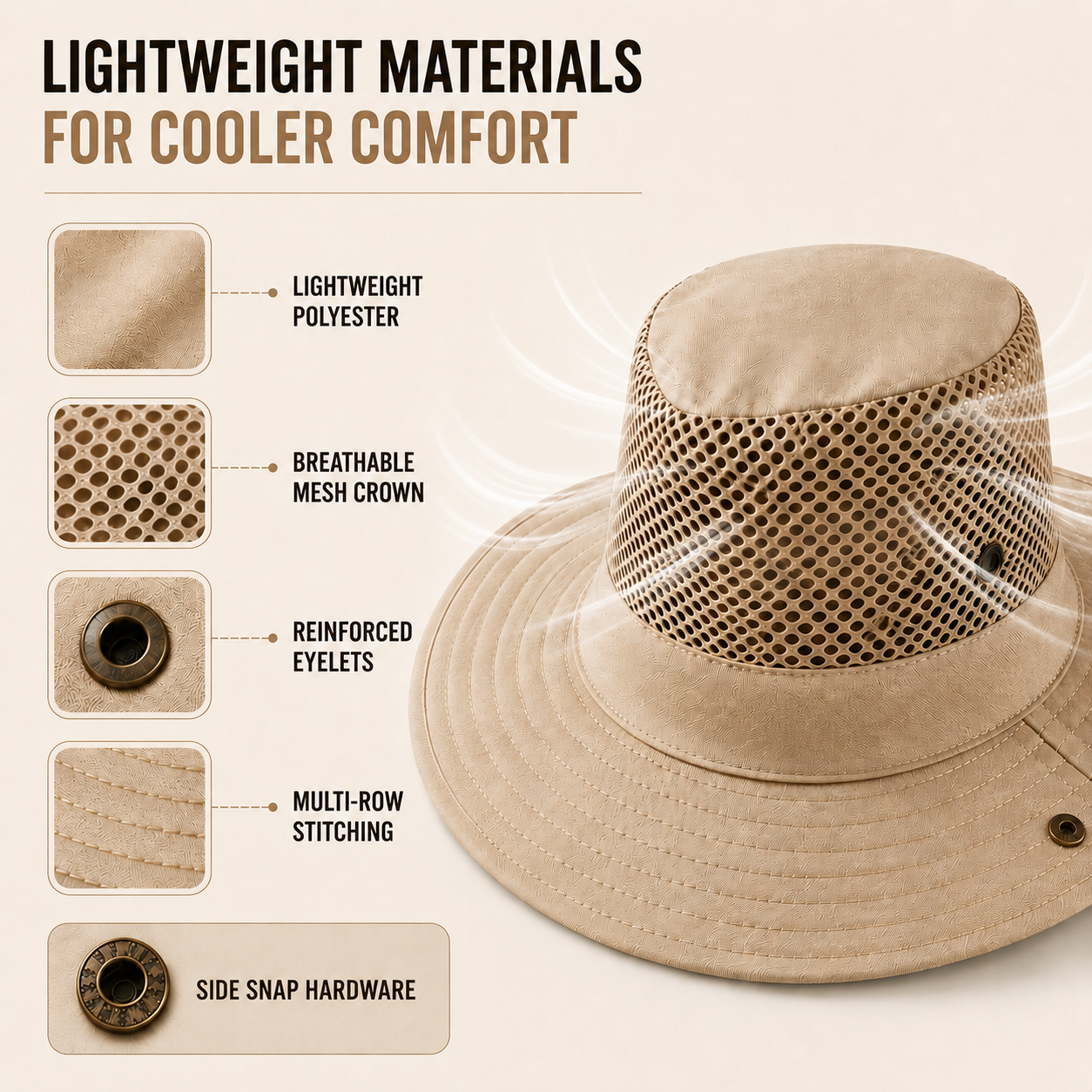 Nordspur | Aerovent Wide Brim Mesh Hat