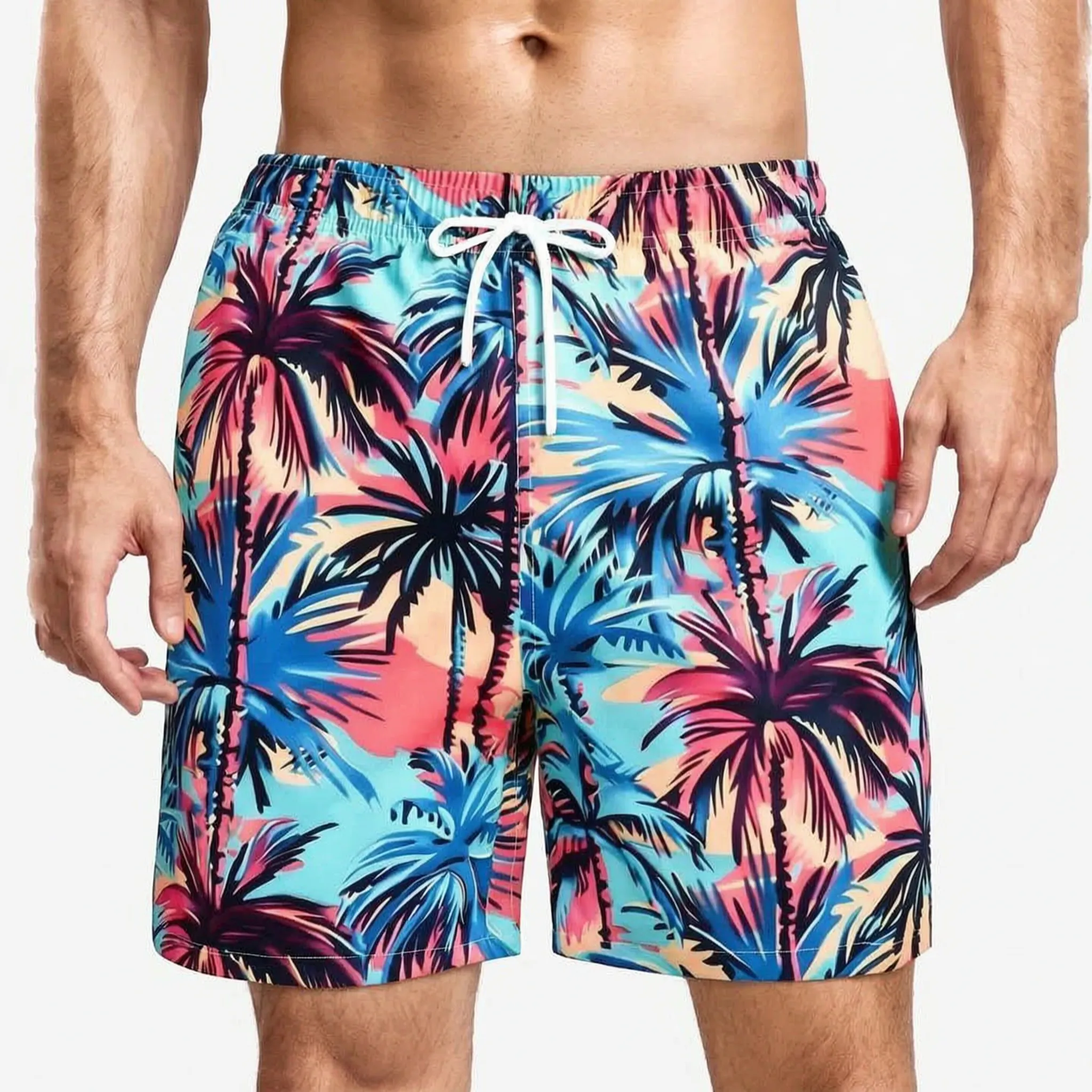 Nordspur | Aestiva Casual Palm Print Mens Shorts