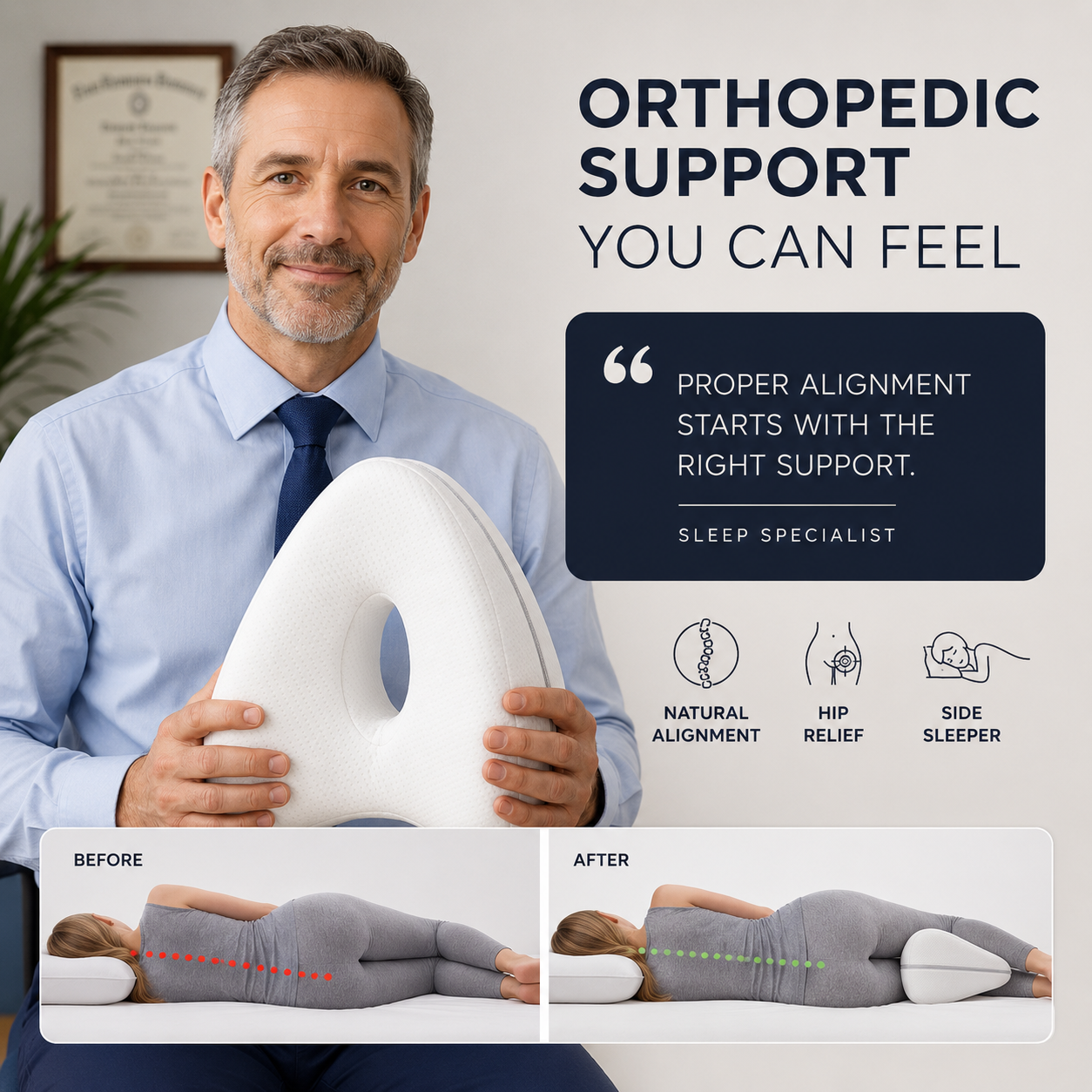 Nordspur | Alignique Contoured Side Sleeper Pillow