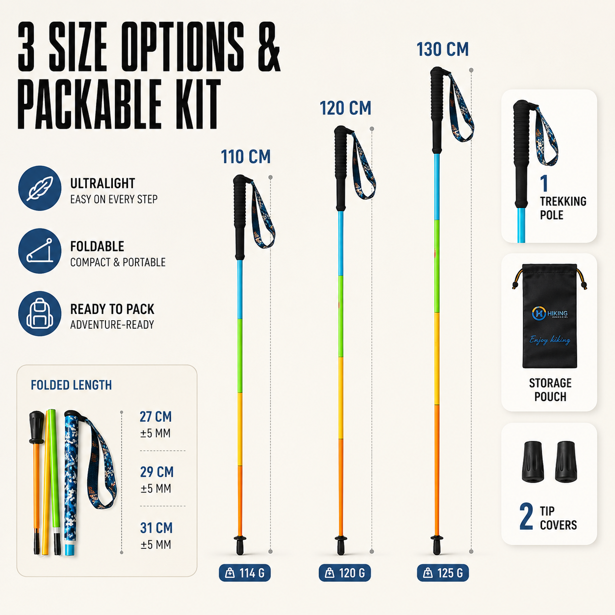 Nordspur | AllumStride Ultra Light Aluminum Trekking Pole
