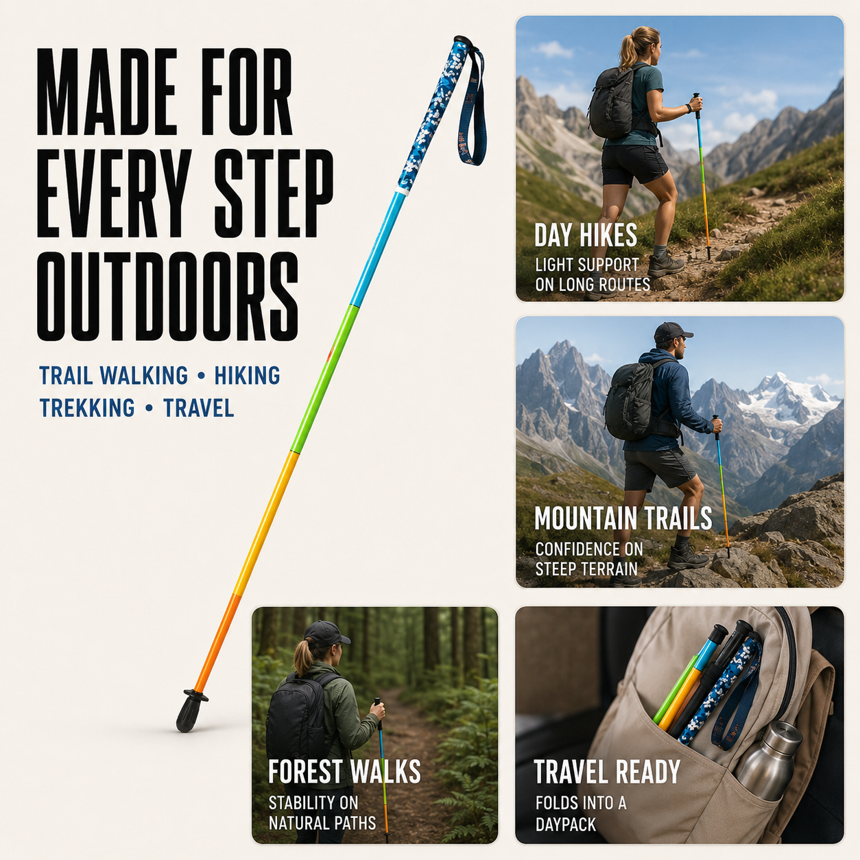 Nordspur | AllumStride Ultra Light Aluminum Trekking Pole