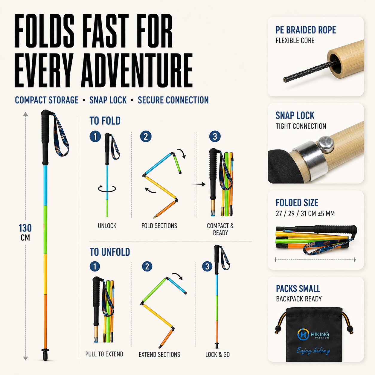 Nordspur | AllumStride Ultra Light Aluminum Trekking Pole