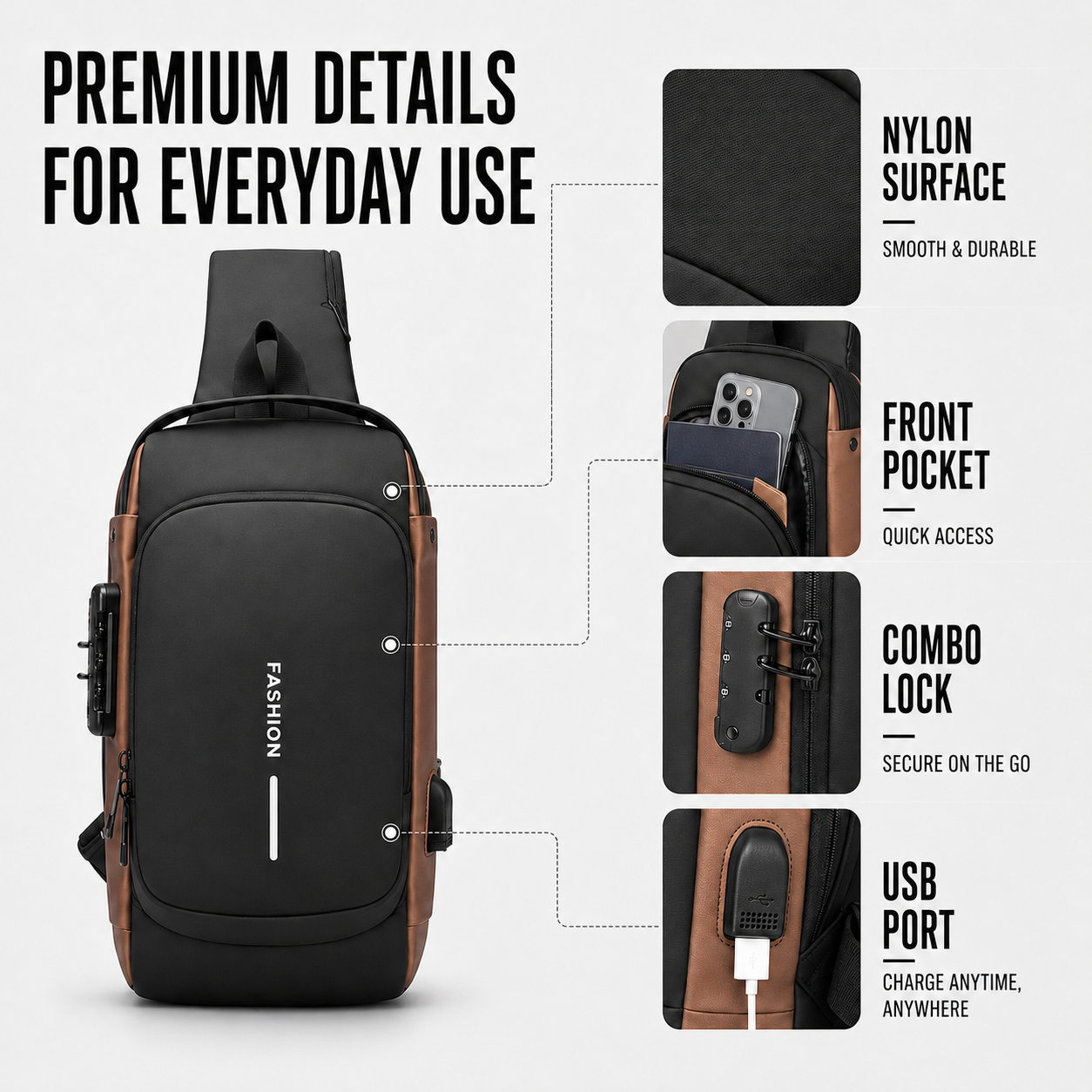 Nordspur | Anti Theft Chest Sling Bag