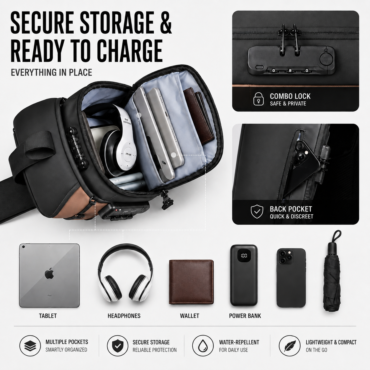 Nordspur | Anti Theft Chest Sling Bag