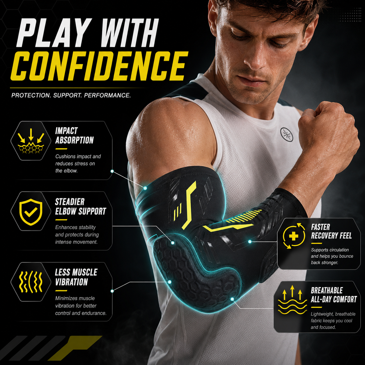 Nordspur | ArmoraGuard Padded Compression Elbow Sleeve