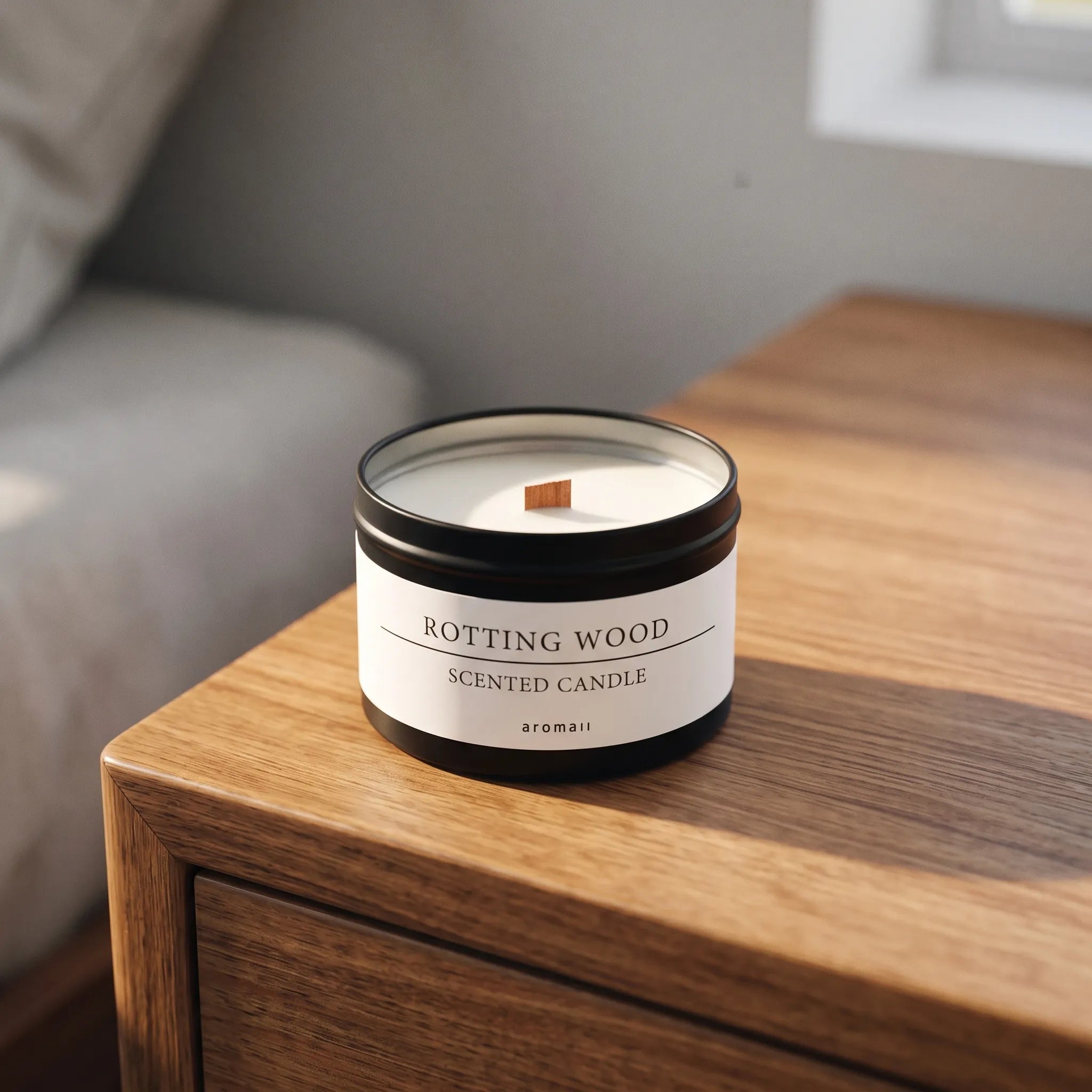 Nordspur | AromaDusk Minimalist Dark Cylindrical Room Fragrance Candle