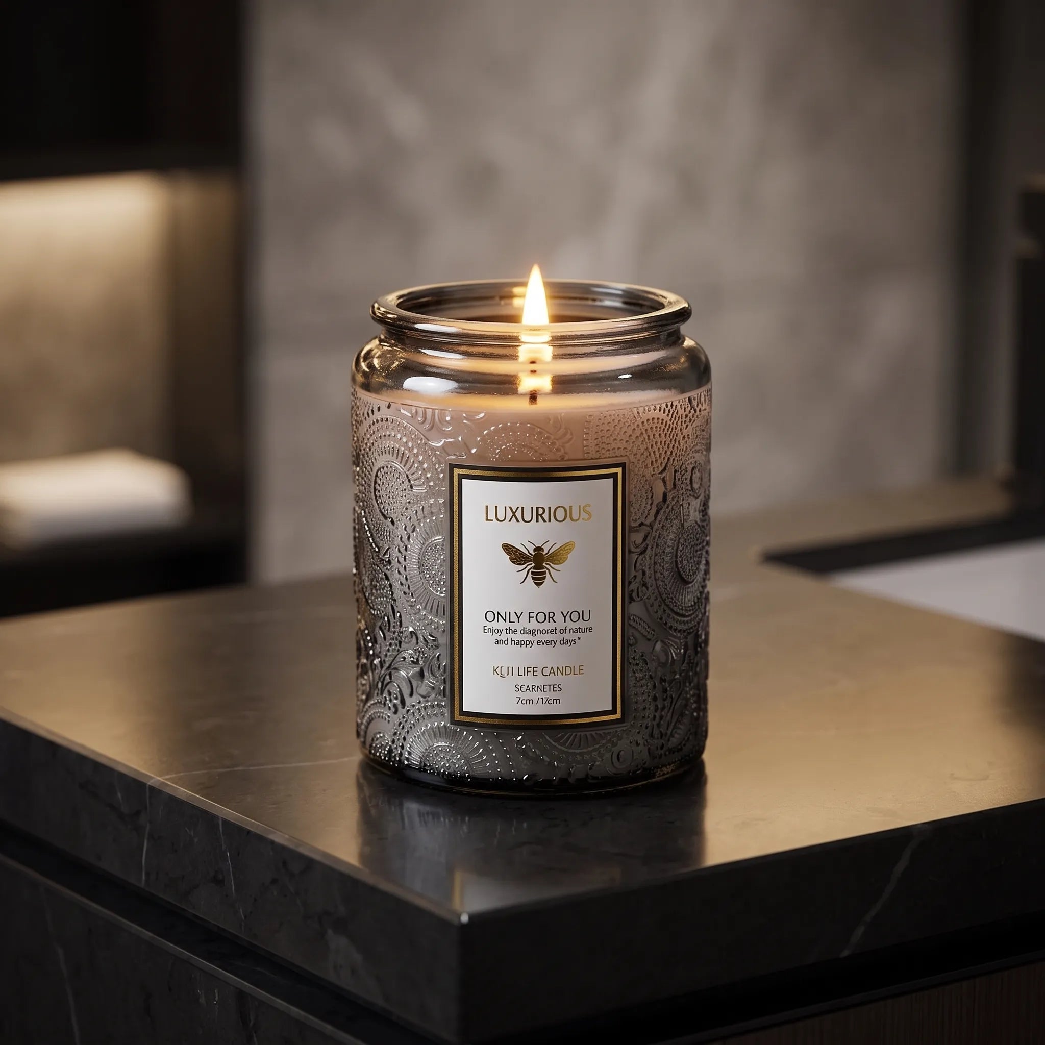 Nordspur | Auralite Decorative Textured Jar Candle