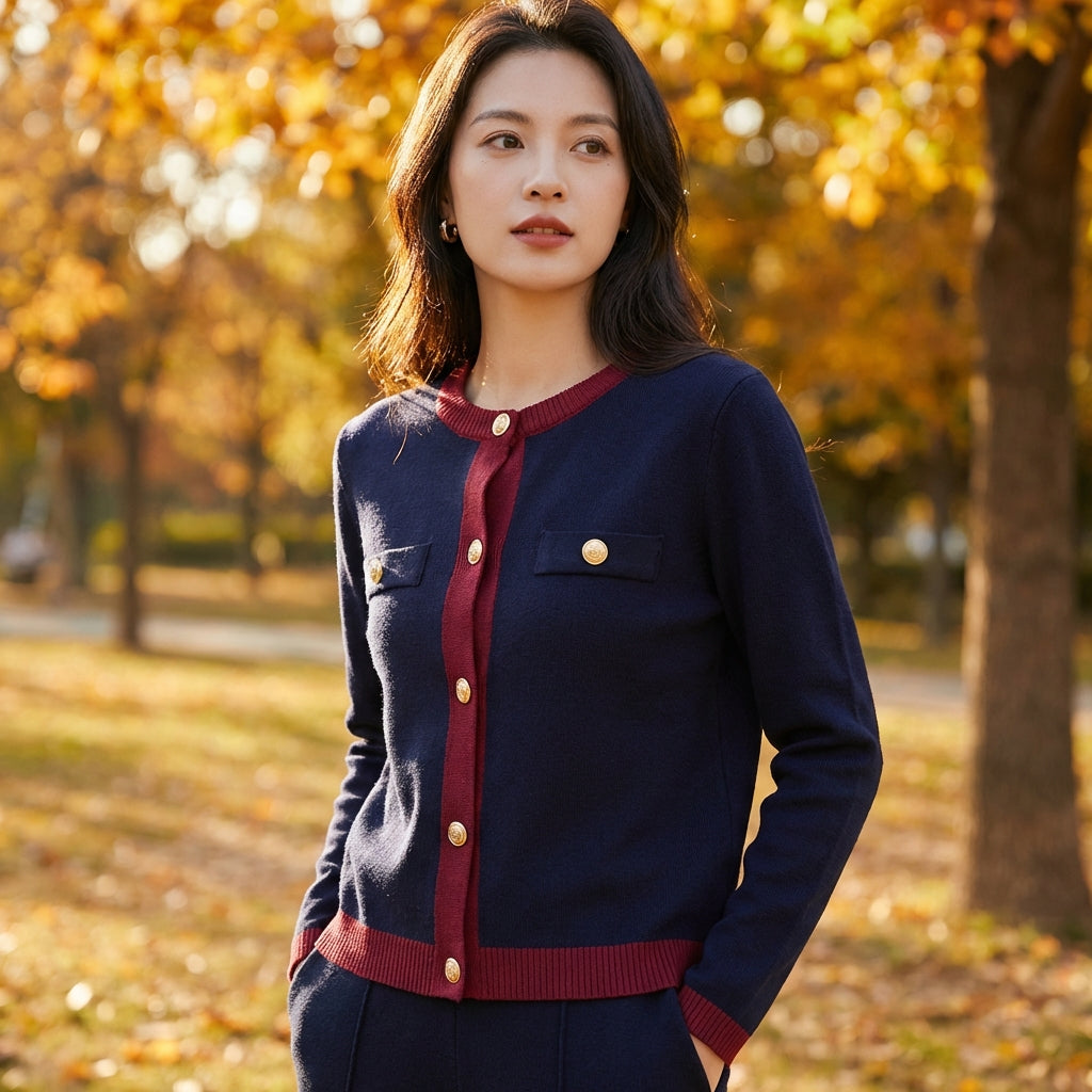 Nordspur | Aurelanne Long Sleeve Round Neck Cardigan