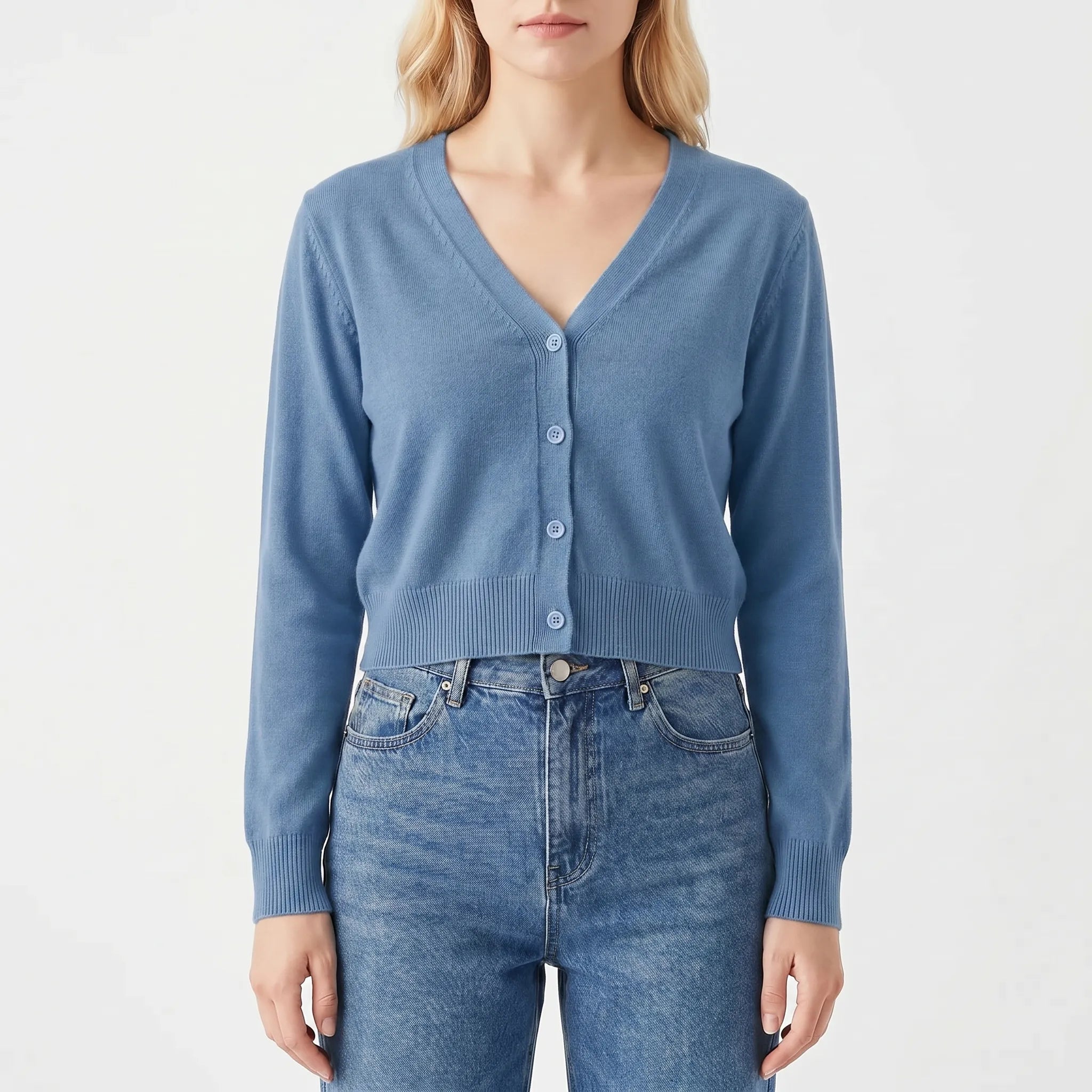 Nordspur | Aurelia Cropped V-Neck Cardigan