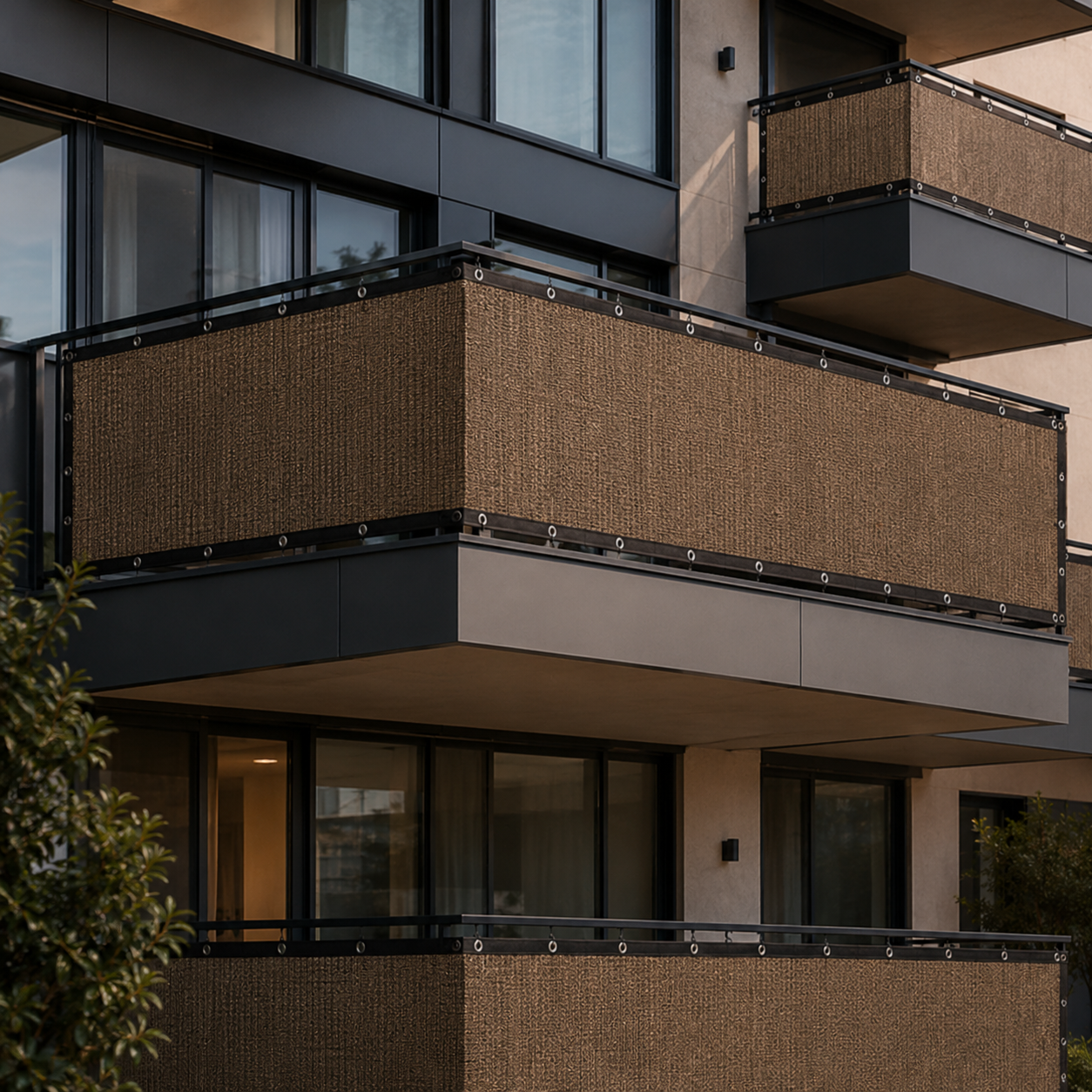 Nordspur | Aurevo Balcony Privacy Screen | Sun & Wind Panel, No Drilling