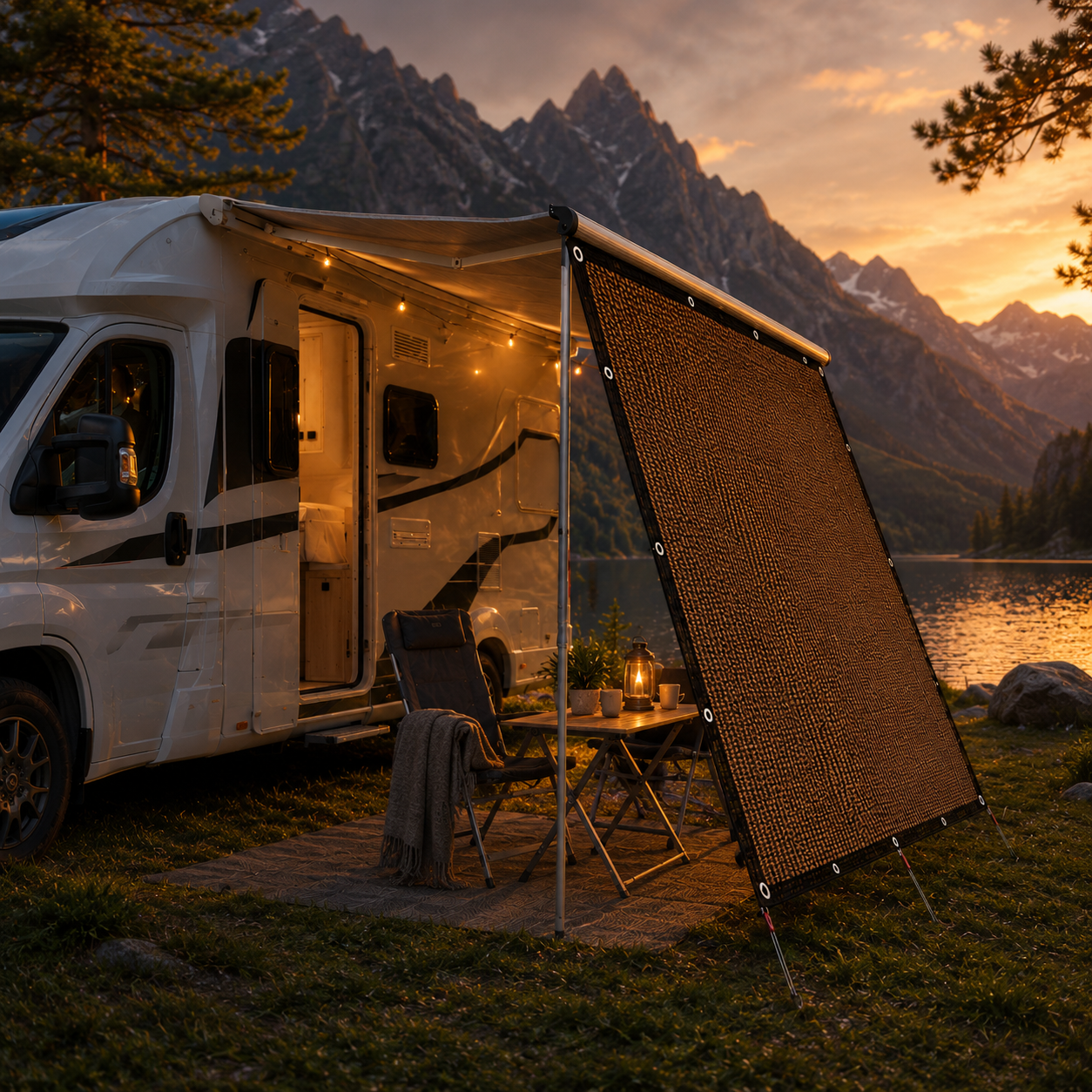 Nordspur | Aurevo Caravan Awning Side Panel | Campervan Privacy & Wind Screen