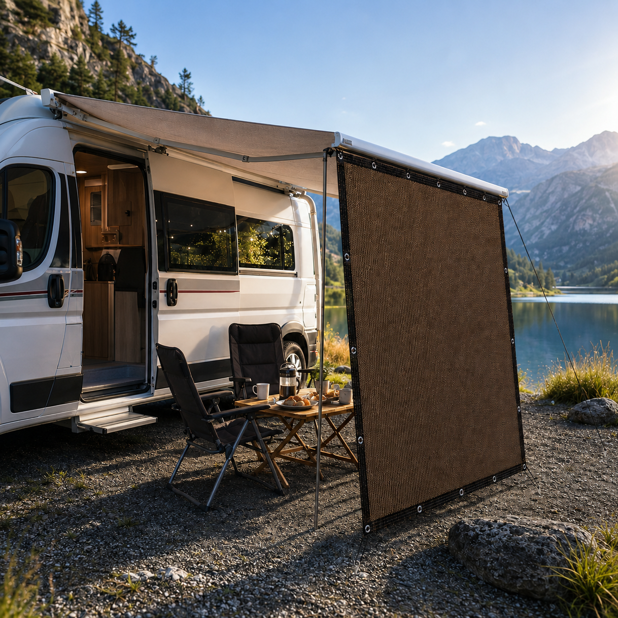 Nordspur | Aurevo Caravan Awning Side Panel | Campervan Privacy & Wind Screen