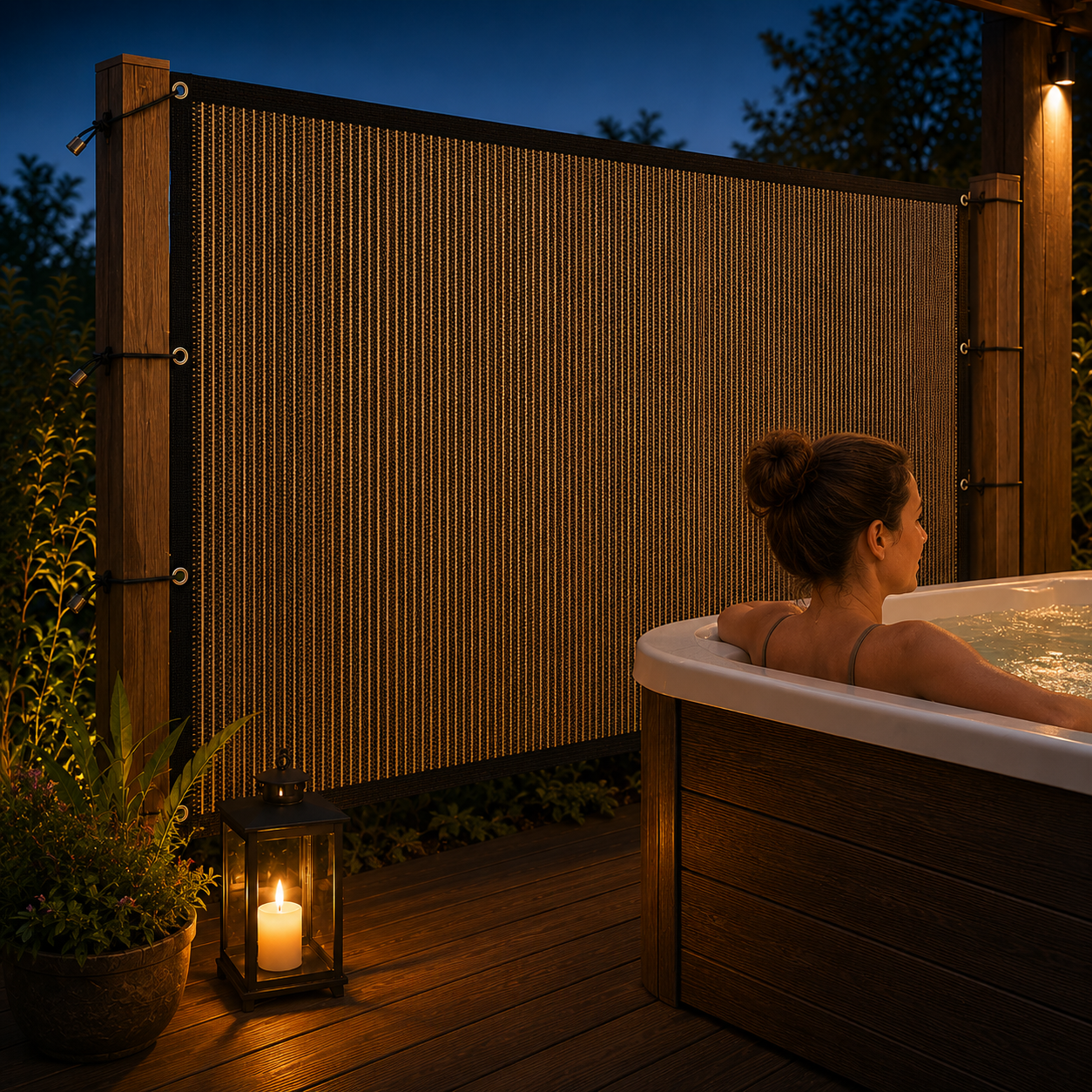 Nordspur | Aurevo Hot Tub Privacy Screen | Garden Screening Panel, No Drilling