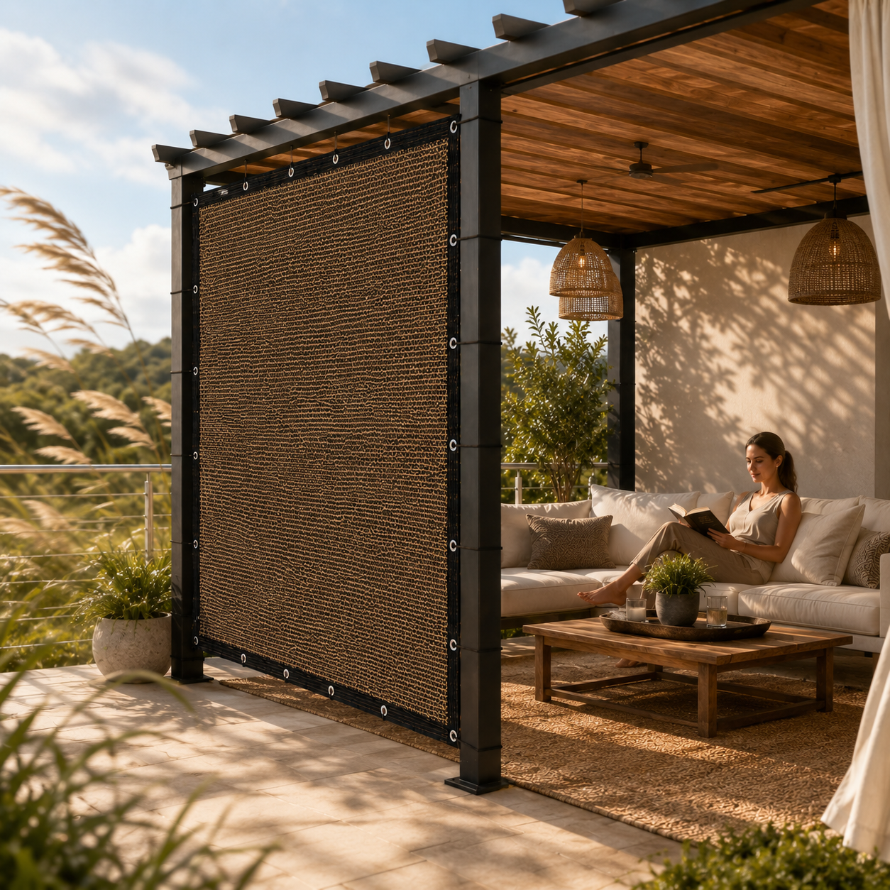 Nordspur | Aurevo Pergola Side Panel | Gazebo Side Wall Privacy & Sun Screen